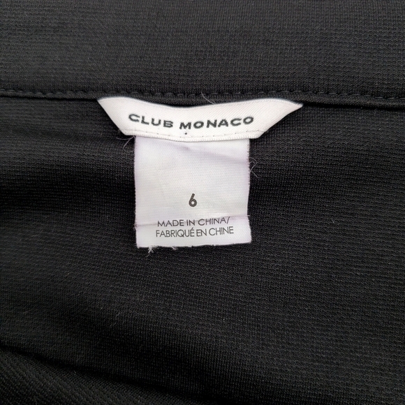 Club Monaco Black Floral Lazer Cut Danny Skater Skirt - Picture 7 of 7